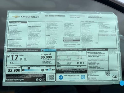 2026 Chevrolet Tahoe Premier